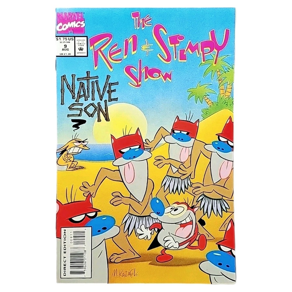 Ren & Stimpy Show 9 Comic Marvel Comics Native Son August 1993 Direct Edition